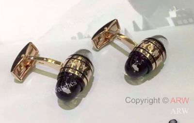 AAA Grade Replica Mont Blanc Cufflinks Rose Gold for Mens